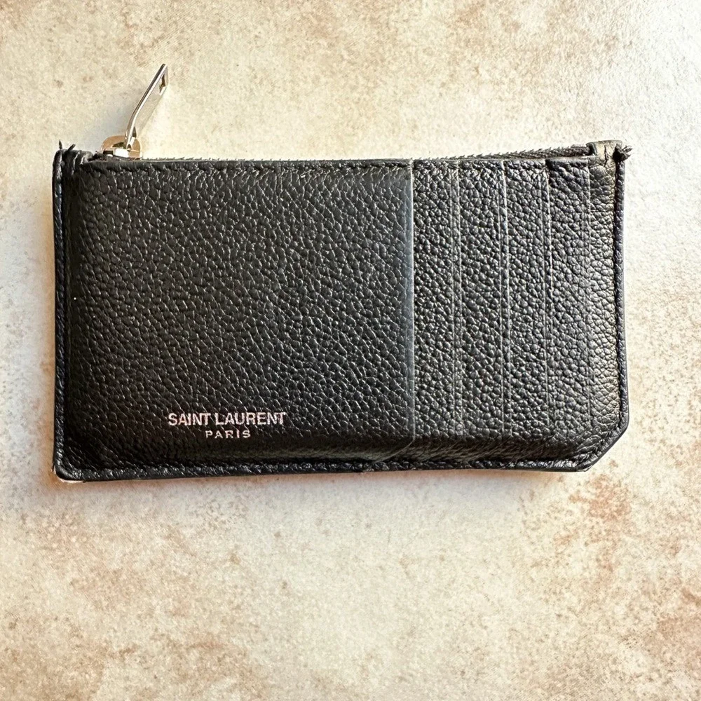 Saint Laurent Leather Card Holder